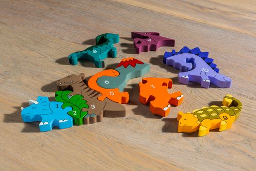 Number Dino Row Jigsaw Puzzle